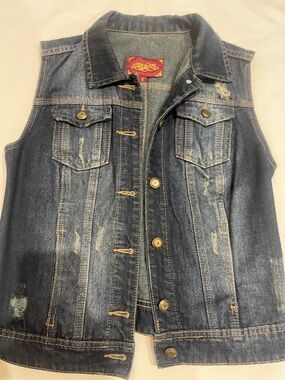 Lee Dark Blue Denim Jacket with Contrast Stitching